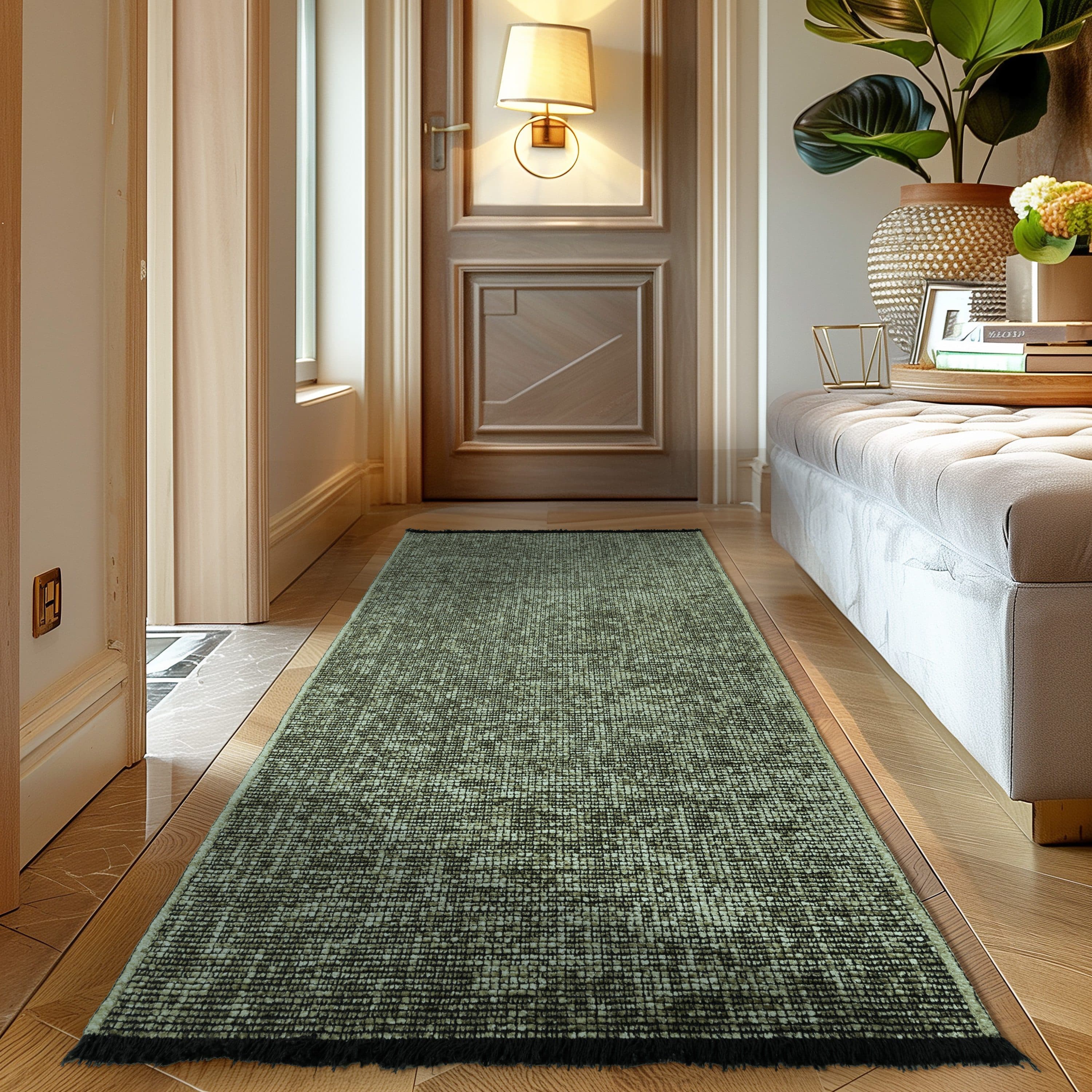 Carpettex Veloursteppich Boho Design, Läufer, Baumwolle, Waschbarer Teppich, 7 mm Höhe - Bild 2