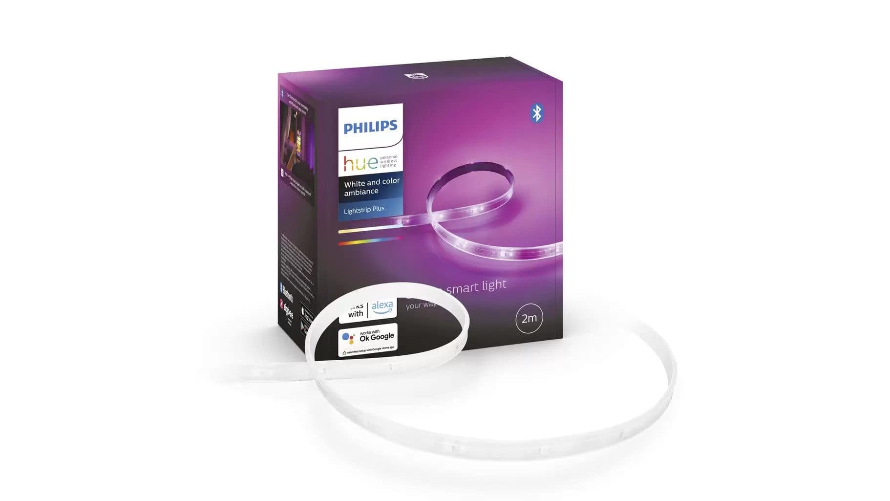 Philips Hue LightStrip Plus Bluetooth Basis-Set 2m V4 Smarte LED