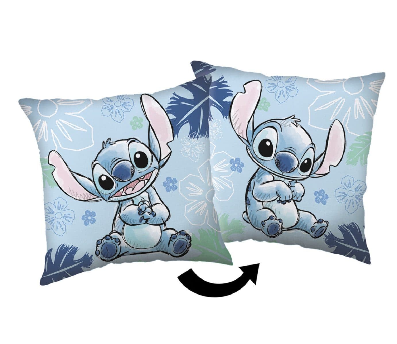 Lilo & Stitch Dekokissen mit Füllung 40x40 cm Blau
