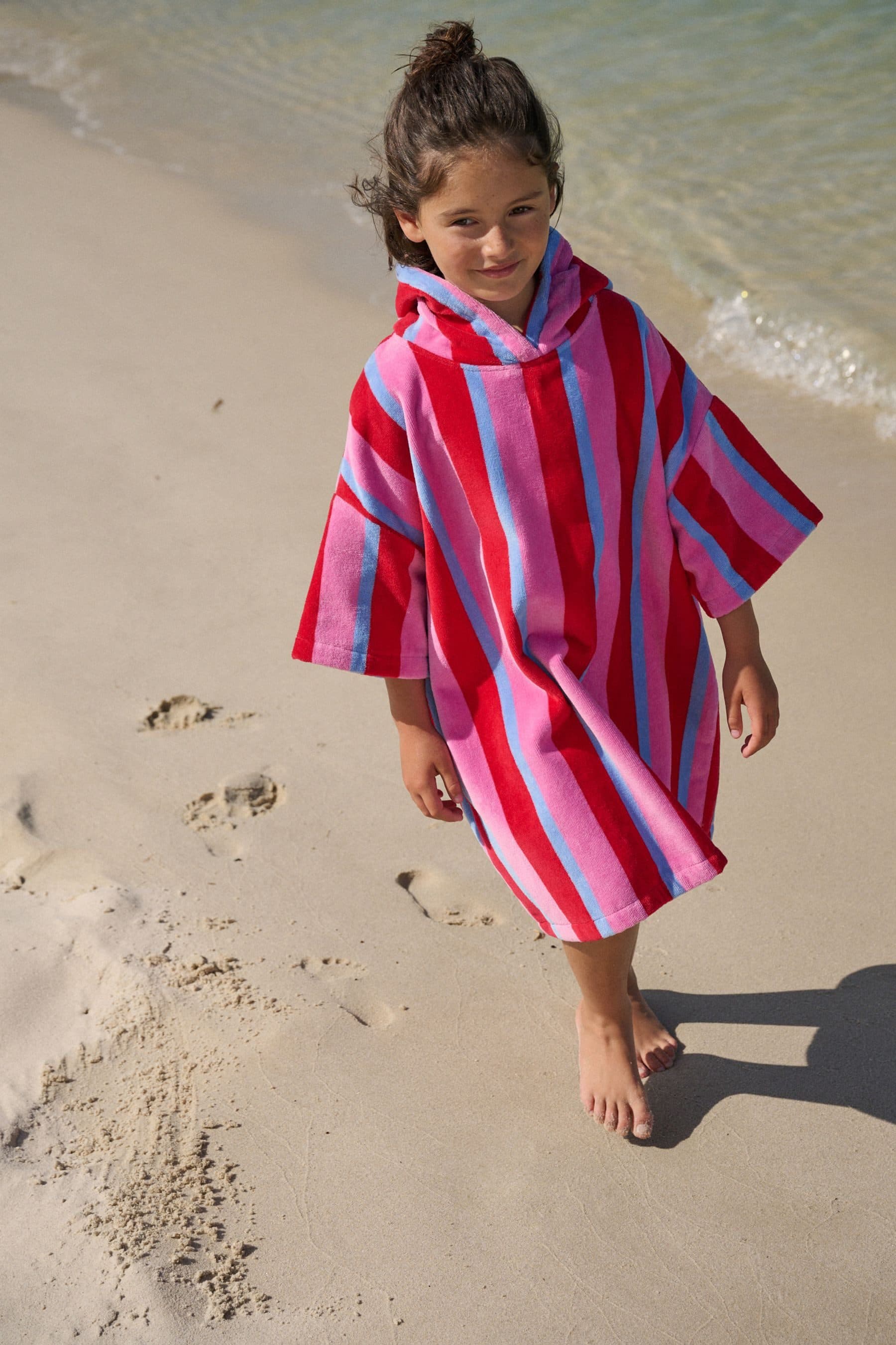 Next Badeponcho Frottee-Poncho Baumwolle Rosa - Bild 2