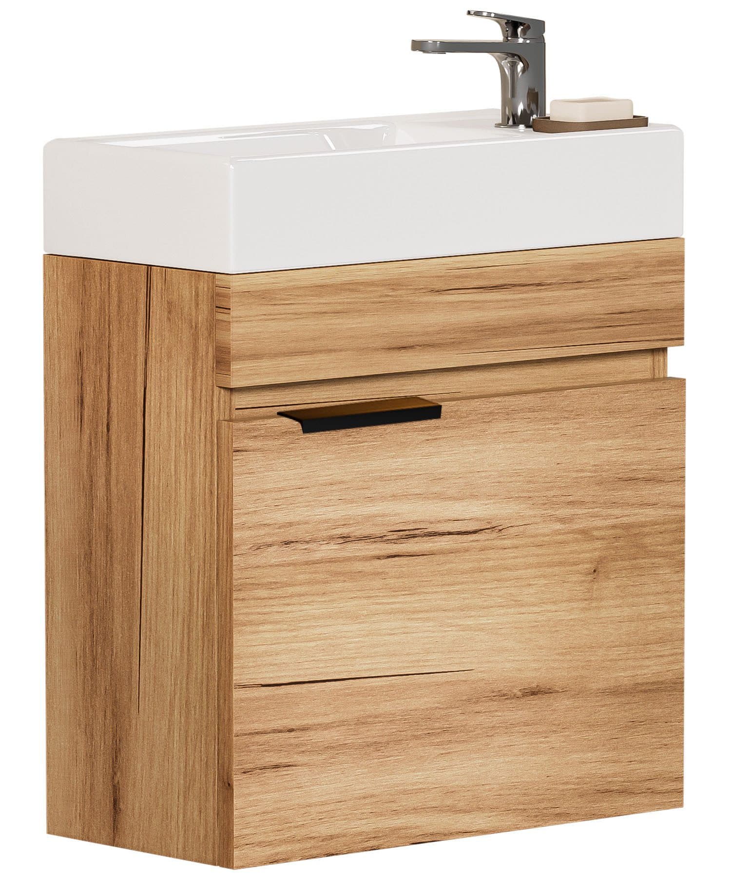 Yorbay Waschtisch Badmöbel Set mit Keramikbecken 41cm Kompakter Unterschrank - Bild 2