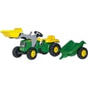ROLLY TOYS Trettraktor John Deere grün mit Anhänger und Lader Bild 2