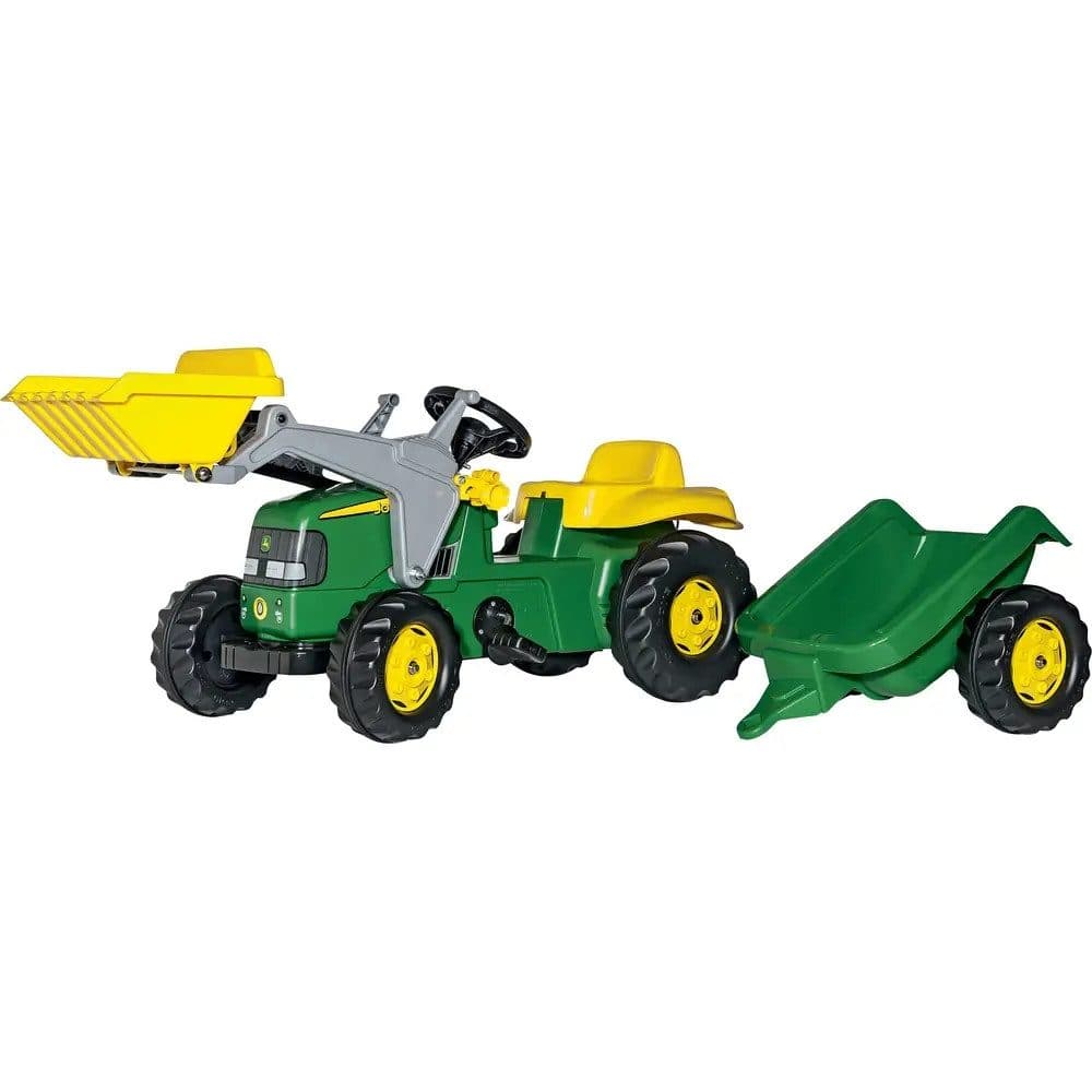 ROLLY TOYS Trettraktor John Deere grün mit Anhänger und Lader - Bild 2