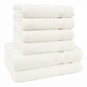 Hammetex 6-teiliges Handtuch Set 100% Baumwolle Beige Frottier Bild 2