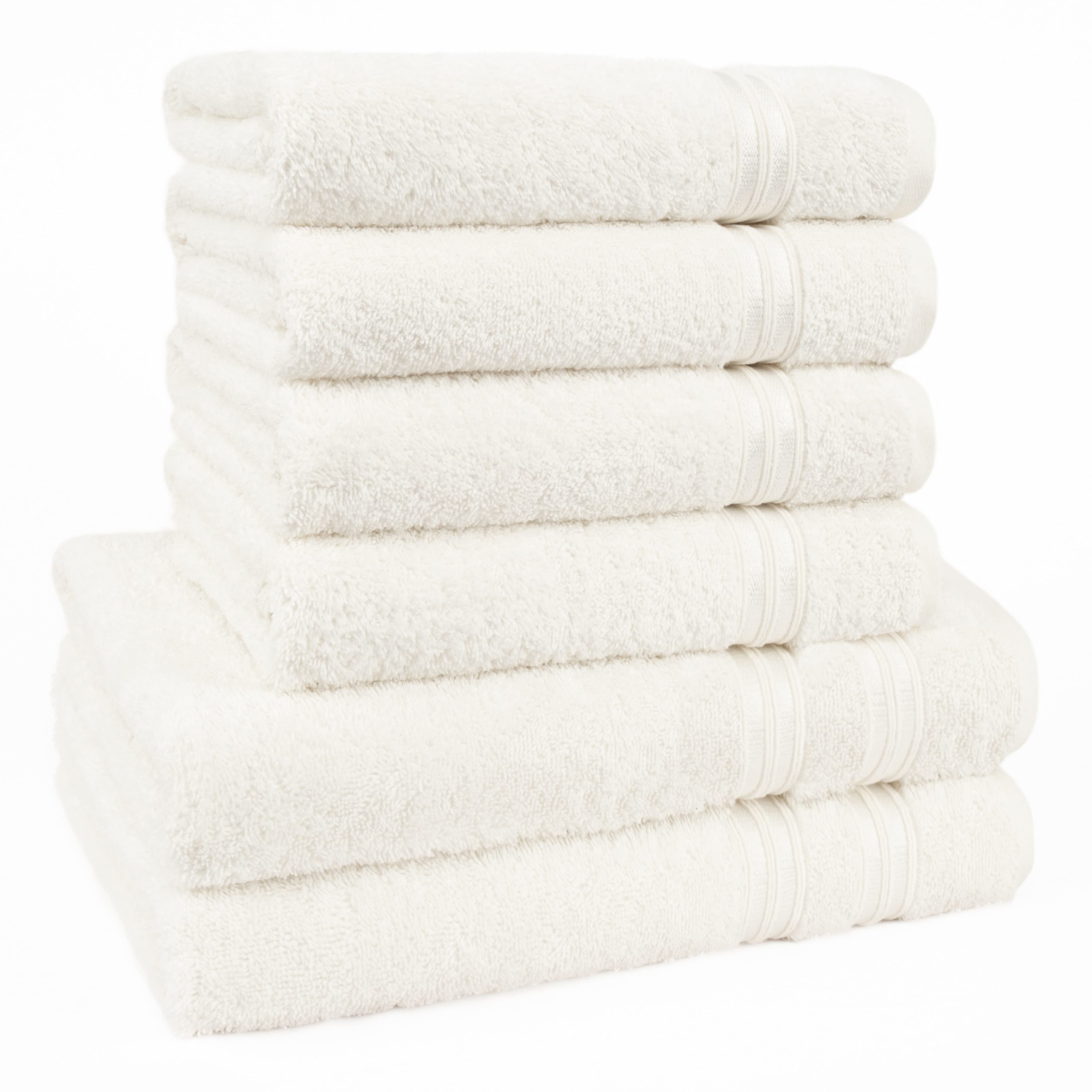 Hammetex 6-teiliges Handtuch Set 100% Baumwolle Beige Frottier - Bild 2