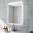 AQUABATOS Badspiegel LED Beleuchtung 80x60 cm Touch Sensor Spiegelheizung Bild 2