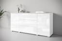 OTTO HOME Sideboard Kenia Weiß Hochglanz Matt 3 Schubladen Bild 2