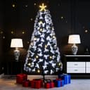 LETGOSPT Künstlicher Weihnachtsbaum 150 cm mit 24 LED-Sternleuchten Bild 2