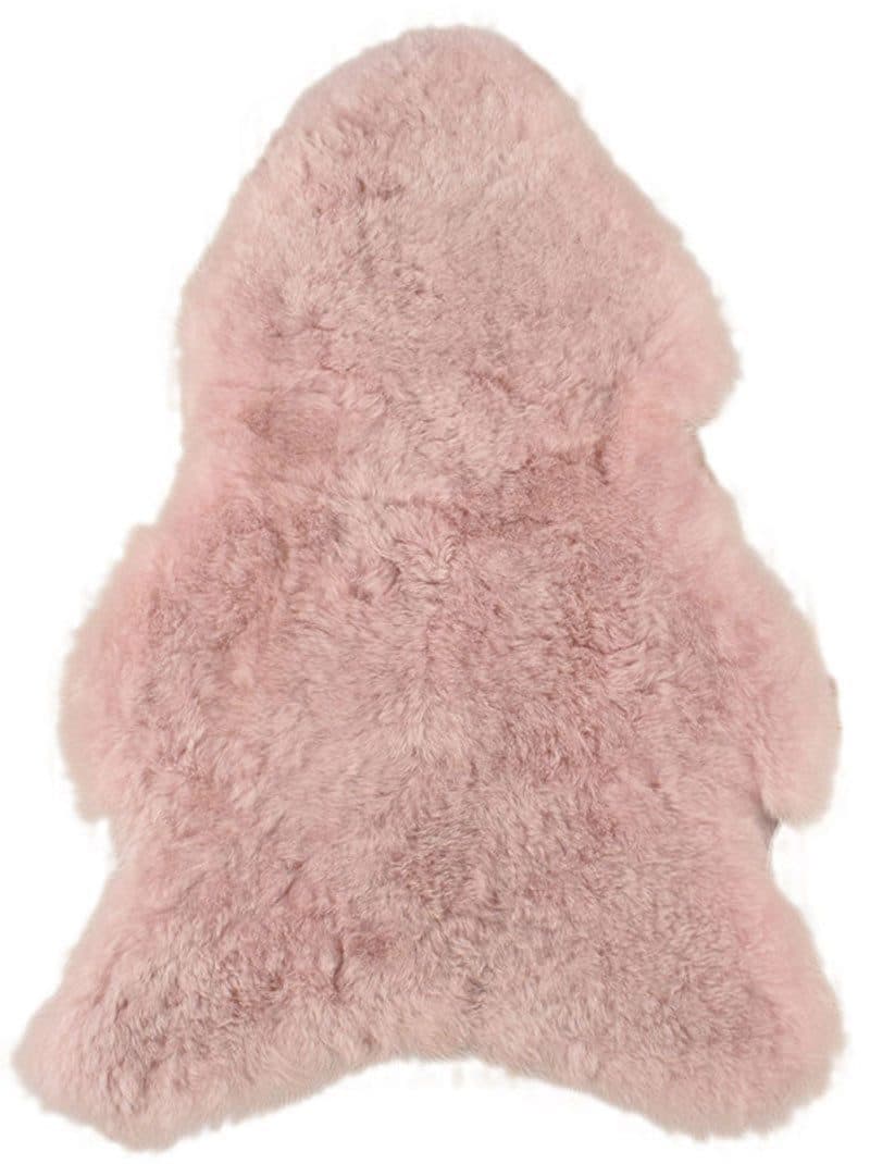 KUHFELL online & NOMAD Fellteppich Echtes Lammfell Uni Rosa