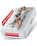 Onbest Luftbett Queensize mit elektrischer Pumpe und Kissen Weiß Bild 2