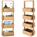 Casaria Bambus Standregal 4 Körbe Modern Bild 2