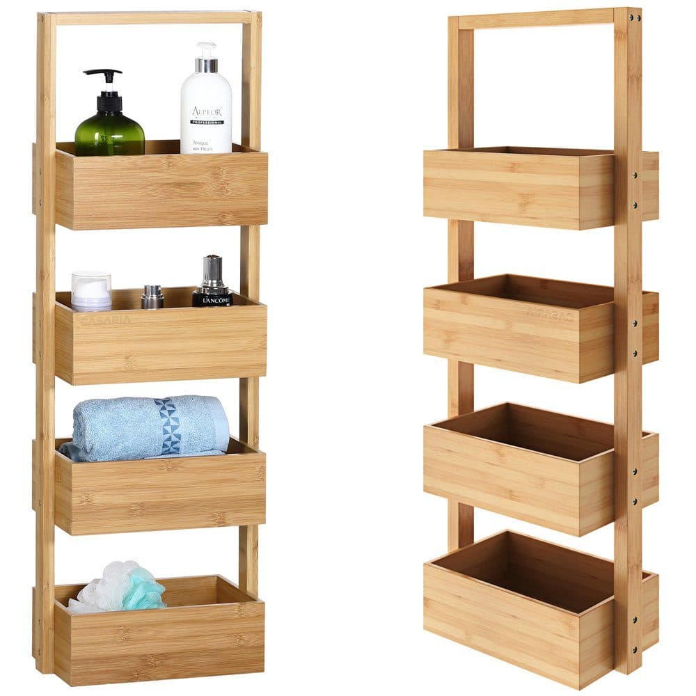 Casaria Bambus Standregal 4 Körbe Modern - Bild 2