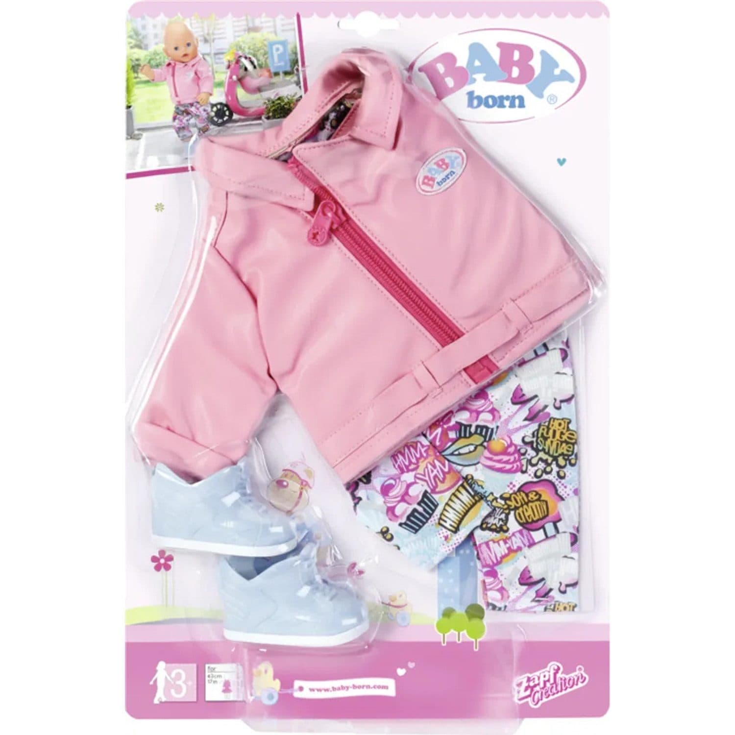 Zapf Creation® BABY born® City Deluxe Scooter Outfit Rosa/Blau - Bild 2