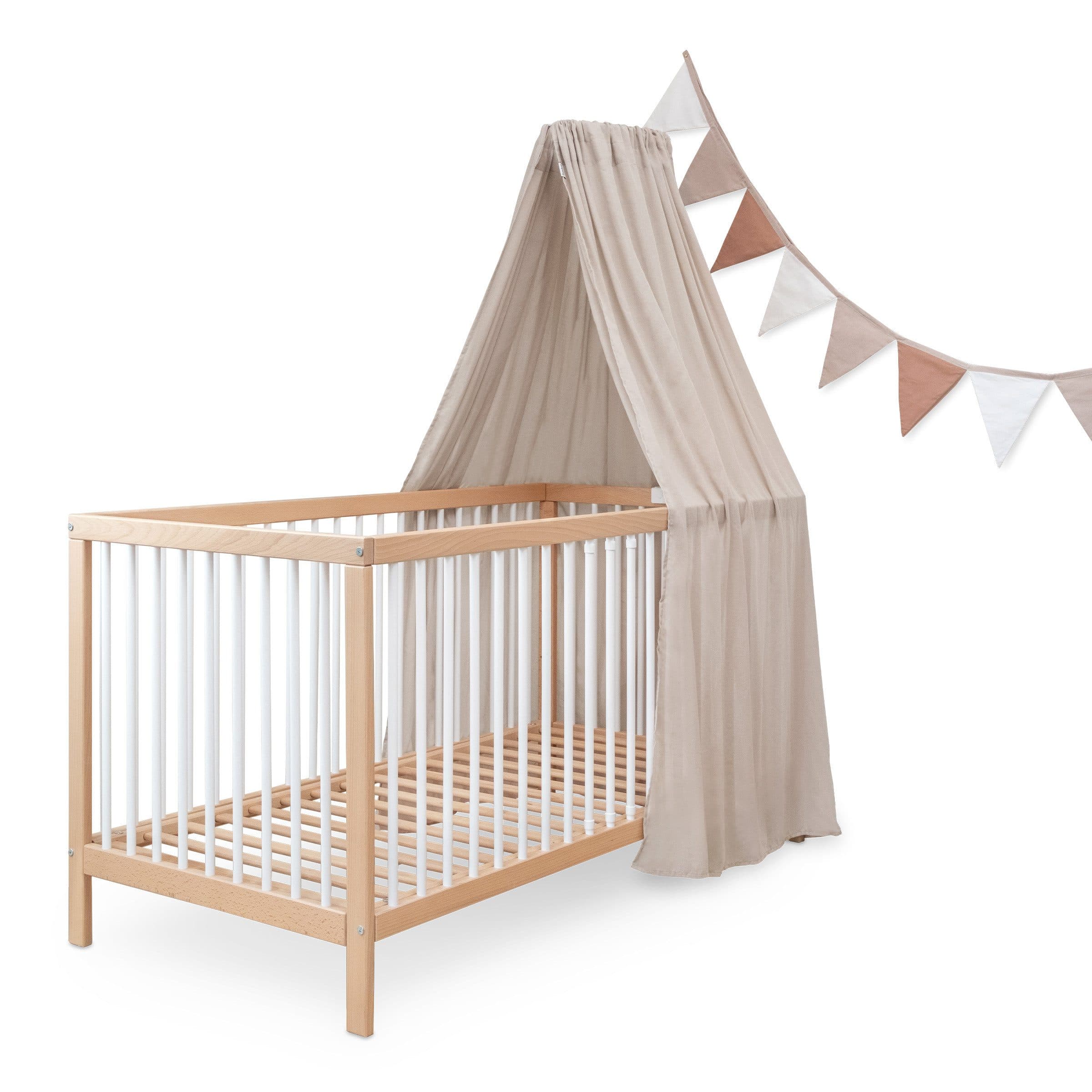 Ehrenkind Baldachin & Wimpelkette Set Beige Kinderzimmer Deko - Bild 2