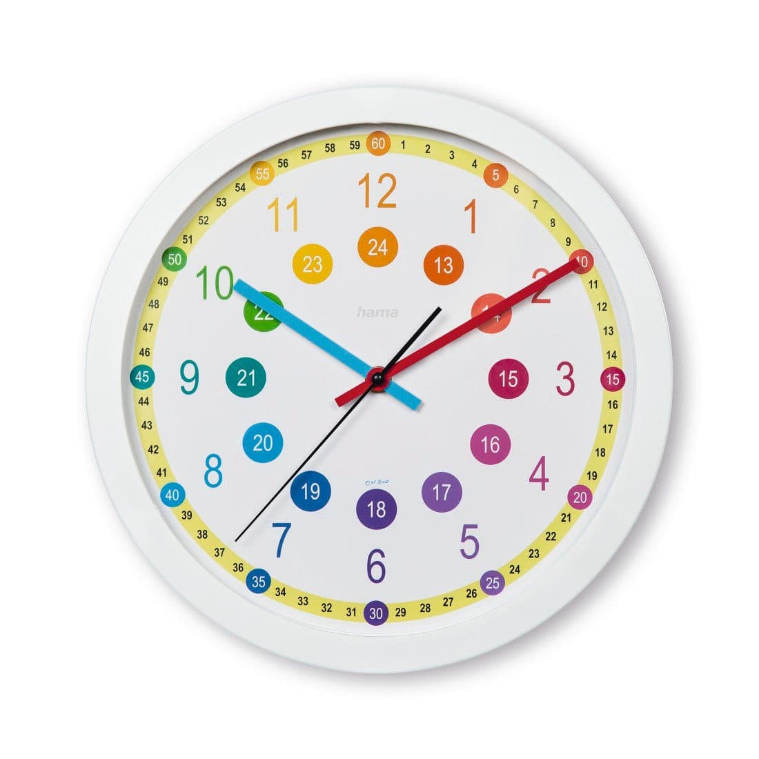Hama Wanduhr Kinder-Uhr Sal Bunt Weiß Ohne Ticken - Bild 2