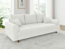 S-Style Möbel 3-Sitzer Sofa Leif Weiß Boucle-Stoff Skandinavisch Bild 2