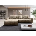 Muffo Ecksofa PIANO Beige mit Schlaffunktion und Bettzeugablage Bild 2