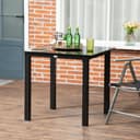 Outsunny Gartentisch Quadratisch Schwarz Aluminium Bild 2