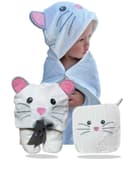 HECKBO Kapuzenhandtuch Maus mit Waschlappen Baby Geschenk Bild 2