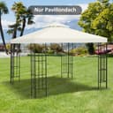 Outsunny Pavillon-Ersatzdach Cremeweiß 3x3 m Doppeldach Bild 2