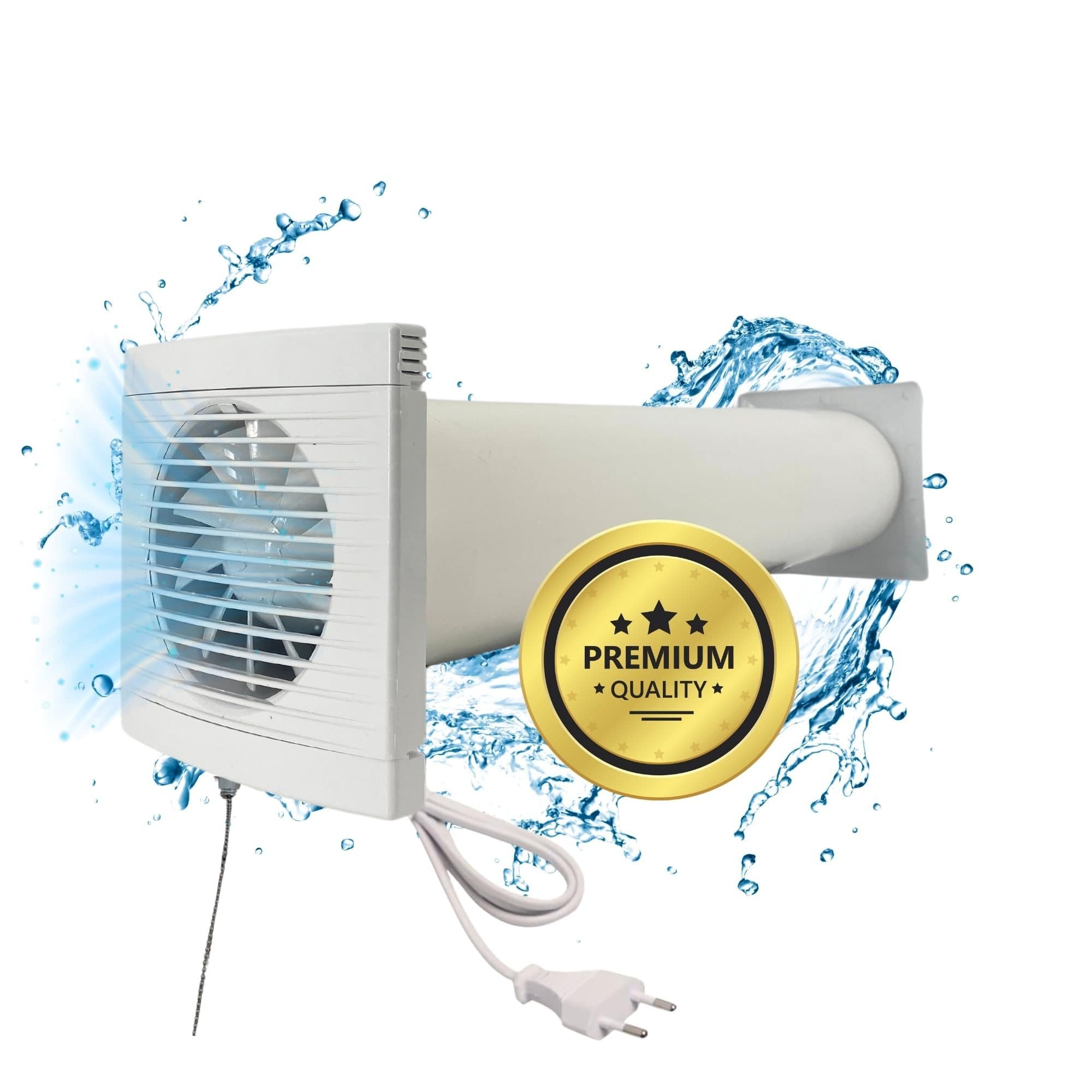 TronicXL Ventilatorkombigerät Lüftungsanlage Küche Bad Lüftung Rohr Kabel Schalter Ventilator Haube - Bild 2