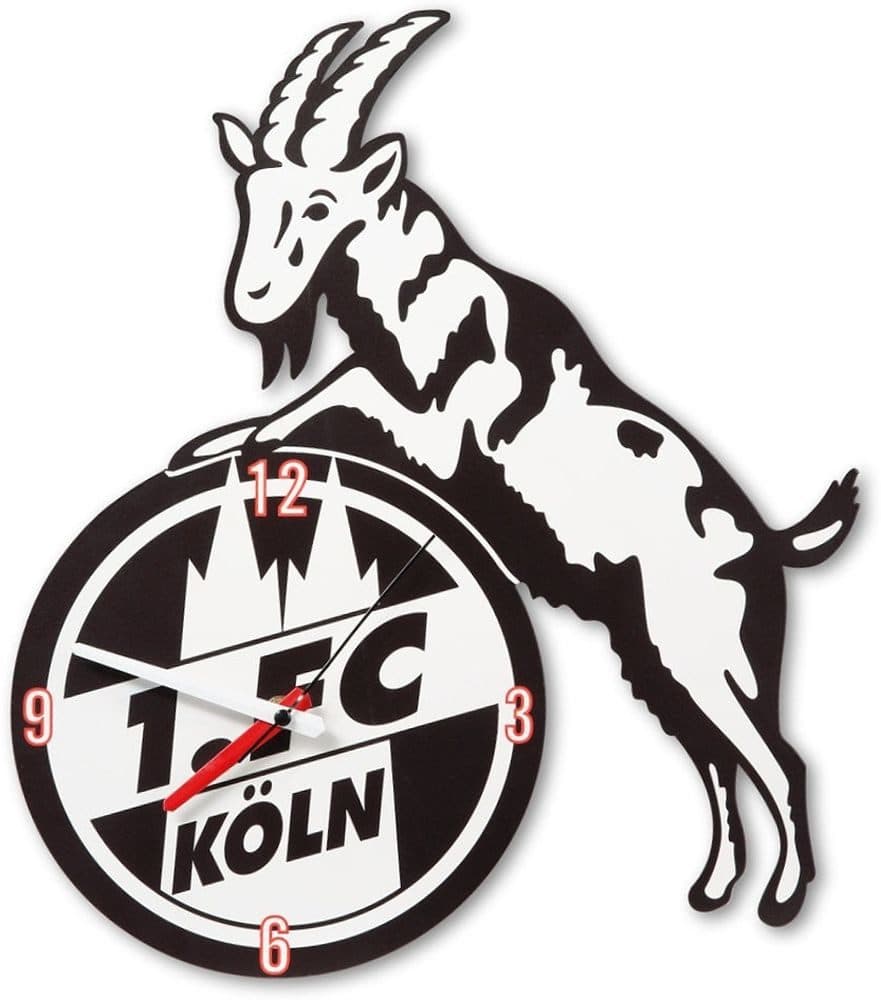 1. FC Köln Wanduhr Logo Metall