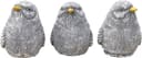 Stone and Style Gartenfigur 3er-Set Vogel klein Grau Bild 2