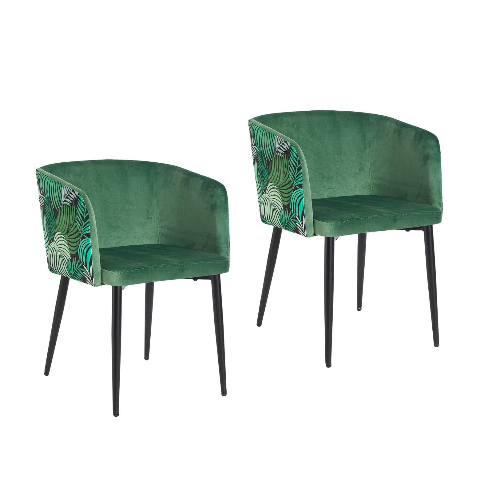 HTI-Living Polsterstuhl Esszimmerstuhl Destin Leaf Grün 2er-Set