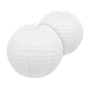 Spetebo Papierlaterne Weiß 2er Set Ø 25 cm Bamboo Style Bild 2