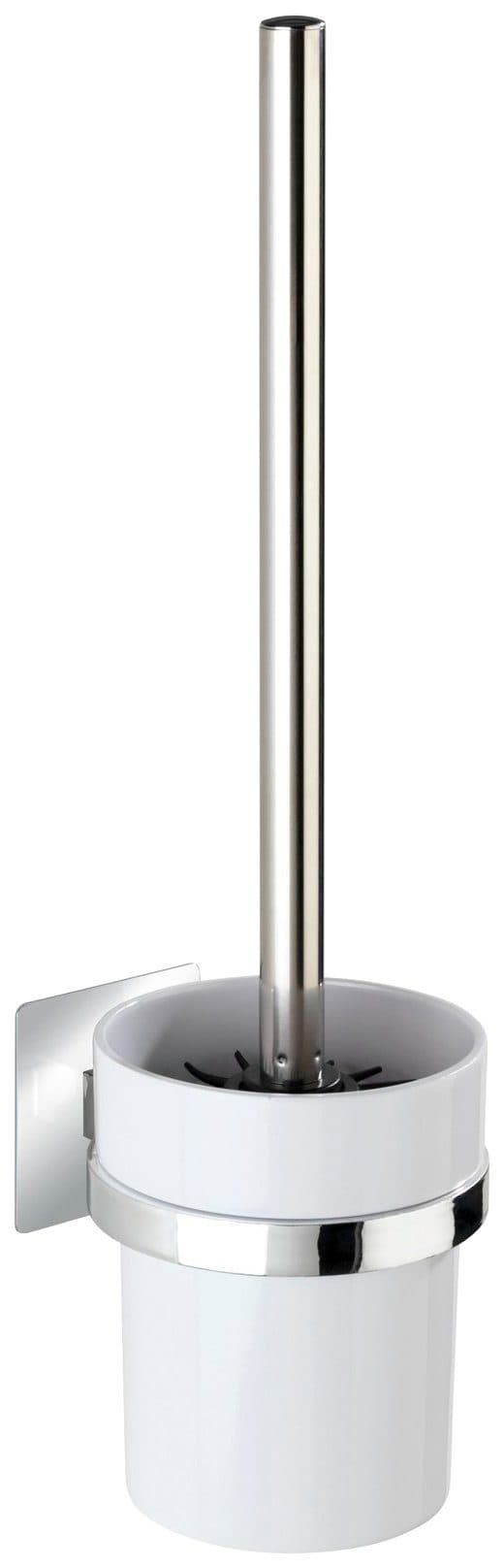 WENKO WC-Garnitur Turbo-Loc Quadro Weiß/Schwarz ohne Bohren - Bild 2
