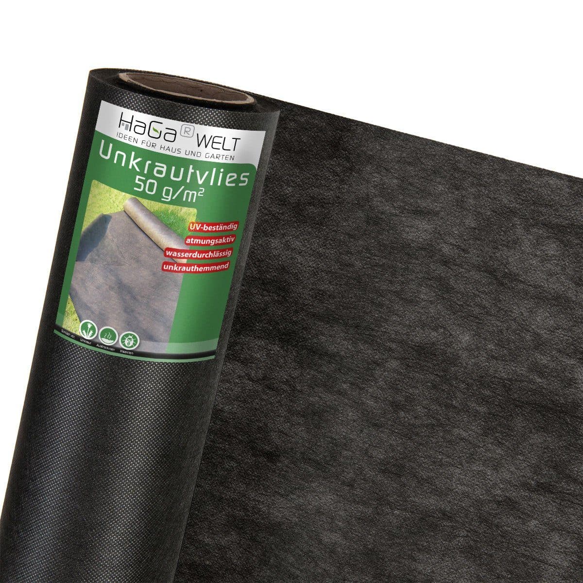 HaGa Unkrautvlies GARTENVLIES 50g/m² 1,2m x 10m UV-stabilisiert - Bild 2