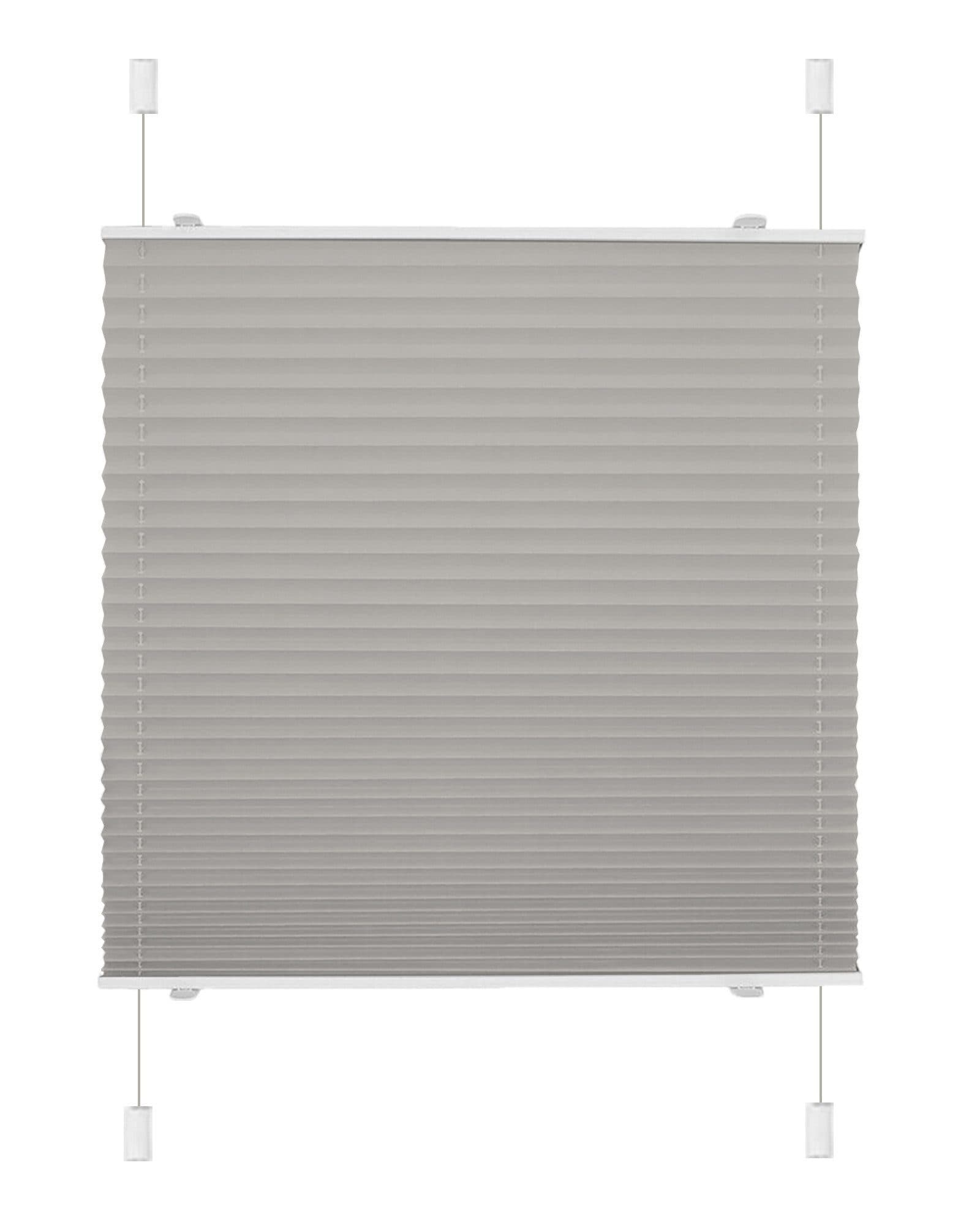 Vkele Plissee Easy Fix Klemm Faltrollo, Blickdicht Verspannt Fenster Rollo, Klemmfix, Klemmträger - Bild 2