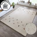 THEKO Wollteppich Gabbeh Motiv Handgefertigt Beige Braun Bild 2