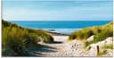 Artland Glasbild Strand mit Sanddünen und Weg zur See Bild 2