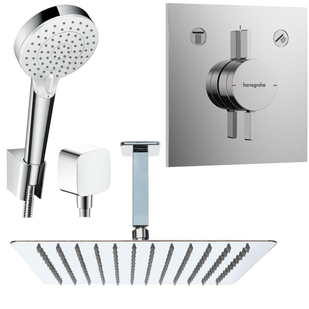 Hansgrohe Jowi Duschsystem Unterputz Kopfbrause Edelstahl