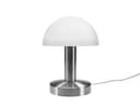 meineWunschleuchte Nachttischlampe Pilzform Dimmbar Glas Metall Silber-Weiß Bild 2