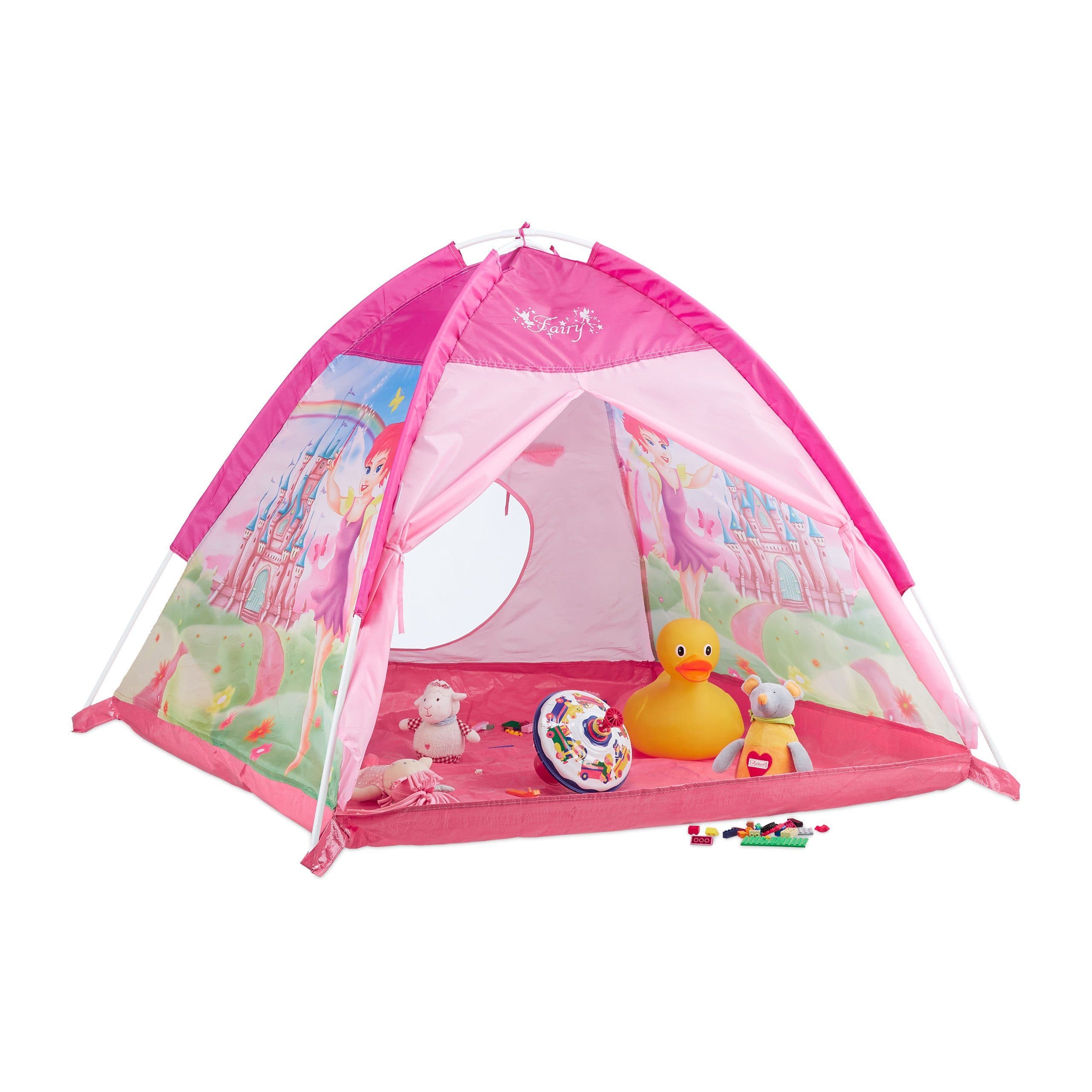 relaxdays Spielzelt Mädchen Pink mit Fee Motiv - Bild 2