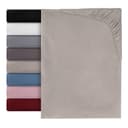 Kisska Spannbettlaken LUNA Beige 100% Baumwolle Bild 2
