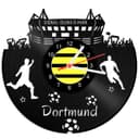 GRAVURZEILE Wanduhr Schallplattenuhr Dortmund 100% Vereinsliebe Fußball Bild 2