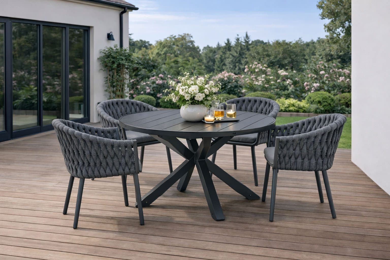 Destiny Garten-Essgruppe MOLINO ARONA Grau 4-Sitzer mit ausziehbarem Tisch - Bild 2