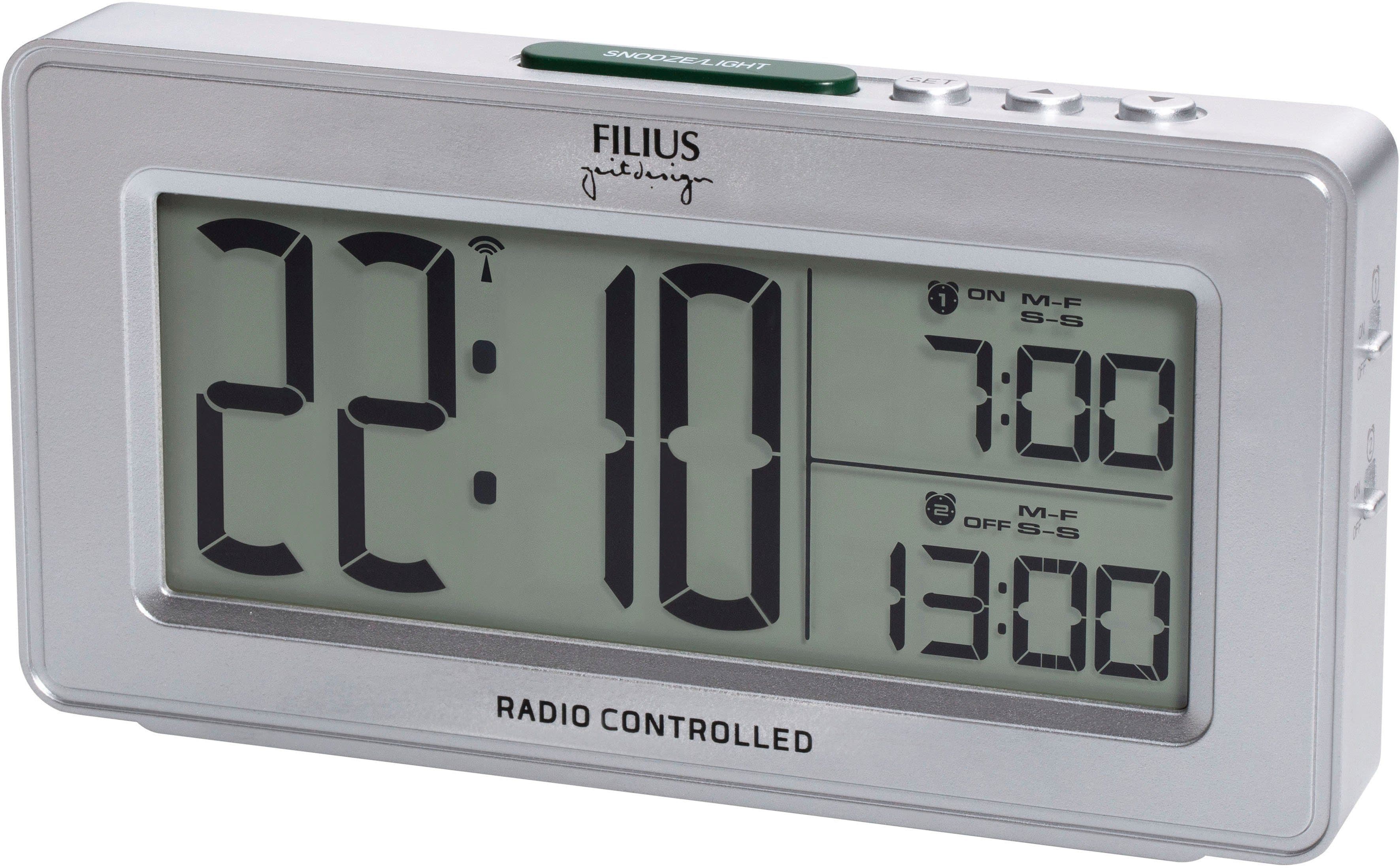 FILIUS zeitdesign Funkwecker 0532-19 Silberfarben - Bild 2