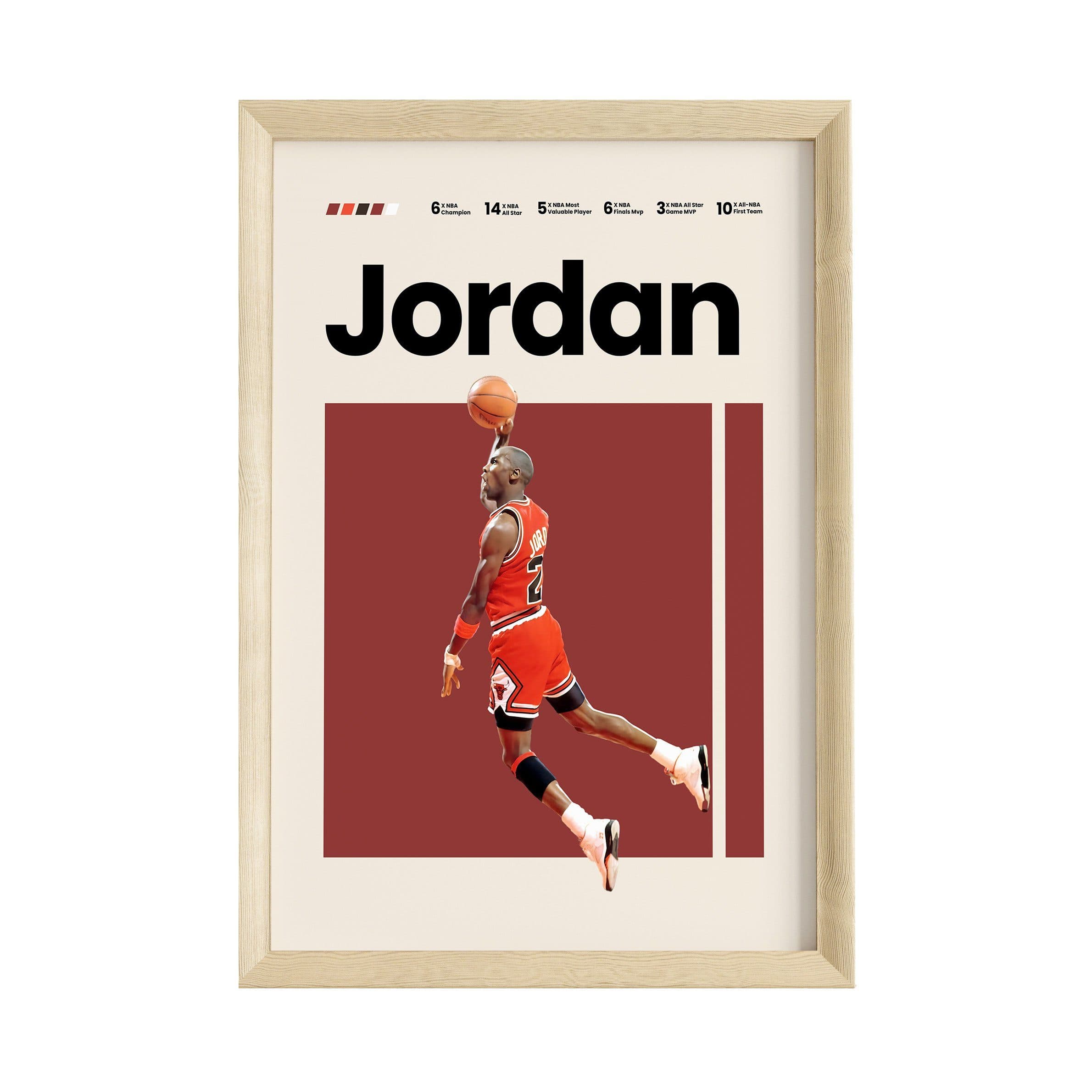 JUSTGOODMOOD Poster Premium Michael Jordan Basketball ohne Rahmen - Bild 2