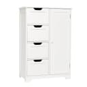 Mondeer Badezimmerschrank 4 Schubladen Weiß Bild 2
