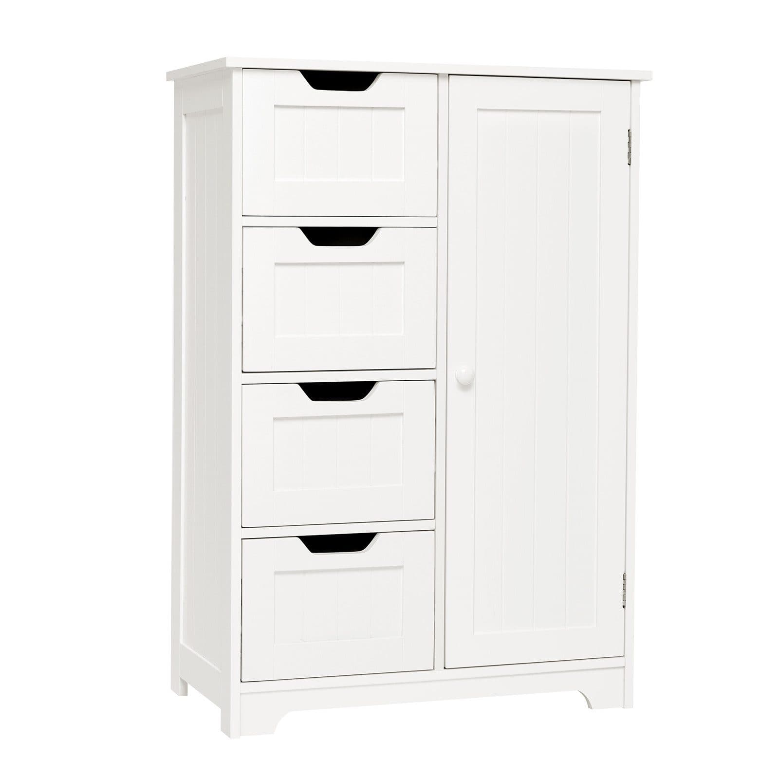 Mondeer Badezimmerschrank 4 Schubladen Weiß - Bild 2