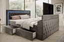 PROMETO Möbel Boxspringbett Doppelbett mit LED-Beleuchtung und TV-Lift Bild 2