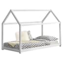 en.casa Kinderbett »Netstal« Hausbett Kiefernholz Weiß Bild 2