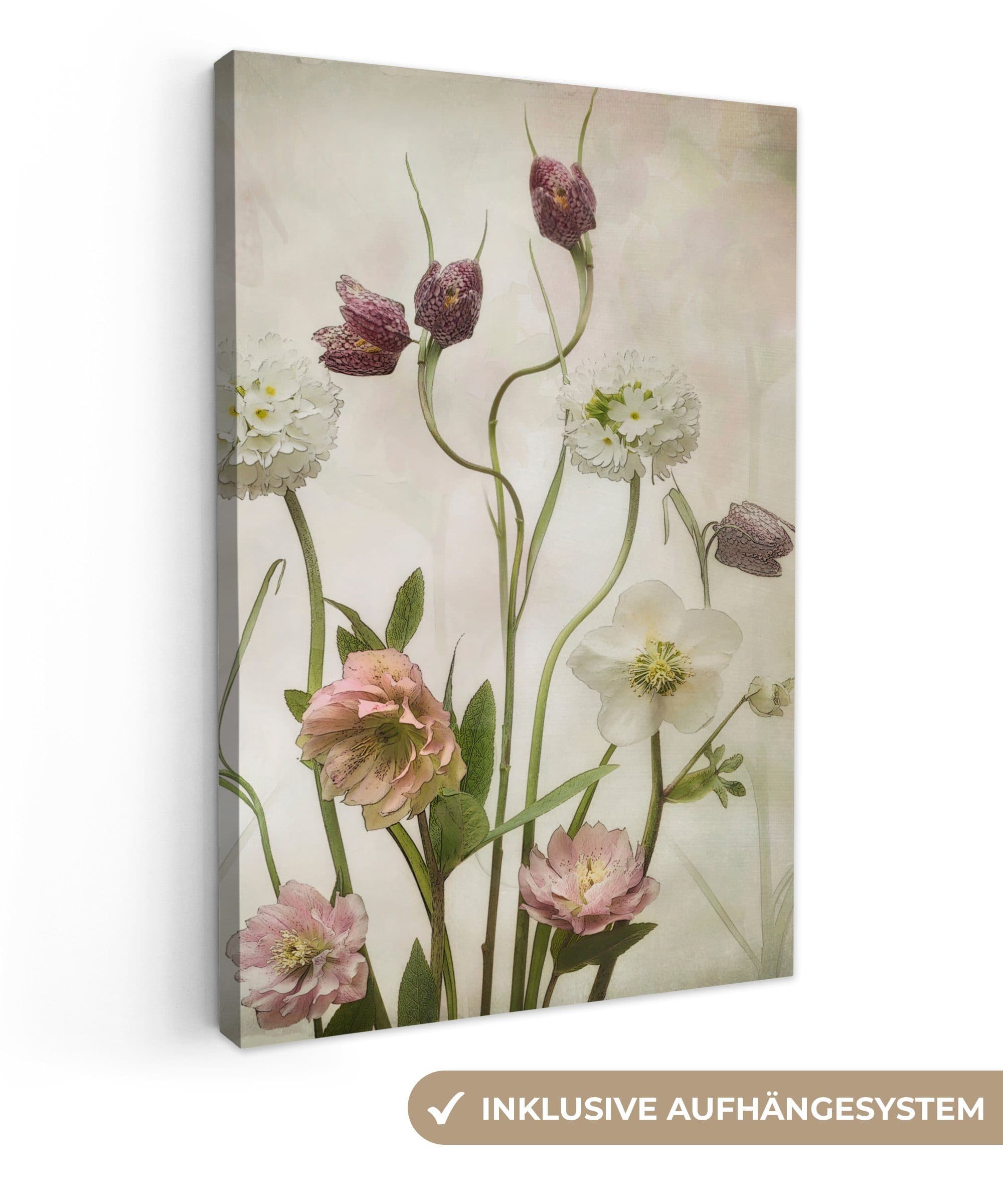 OneMillionCanvasses® Leinwandbild Blumen Frühling Garten Stilleben - Bild 2