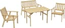 Merxx Sylt Set 5tlg. Gartenmöbel Kiefernholz 2 Sessel Bank Tisch Bild 2