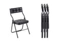 Stalwart Premium Klappstuhl Schwarz 4er Set - 130 kg belastbar Bild 2