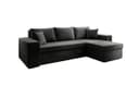 Luxusbetten24 Schlafsofa Denver Schwarz Samt mit Schlaffunktion Bild 2